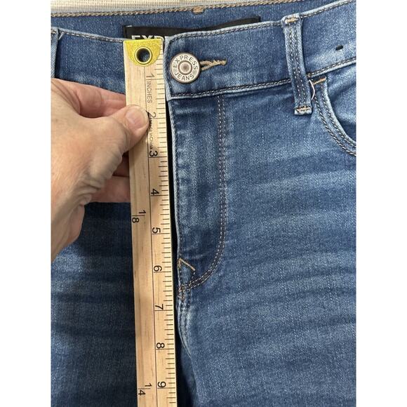 Express Jeans Womens 10R Ultimate Stretch Super Skinny Mid Rise Grunge Distress - Picture 8 of 12